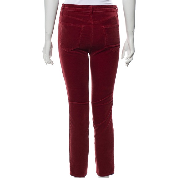J Brand High Rise Crop Straight Leg Rusty Red Jeans - Picture 3 of 5